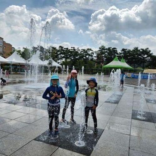 파주 운정 건강공원 물놀이터 바닥분수