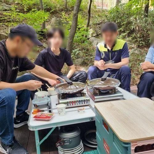 와룡자연휴양림 장수군 당일치기 캠핑 대하 구워먹기