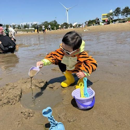아이랑 아기랑 서해 대부도 여행 여름휴가 방아머리 해변...