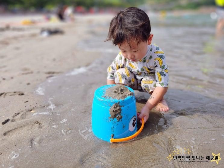 아기 모래놀이 물놀이 하기좋은 설리해수욕장 남해 아이와...