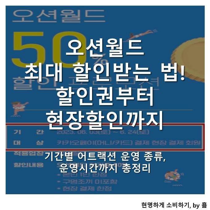 홍천 비발디파크 오션월드 할인 : 종일권 할인방법, 제휴카드...