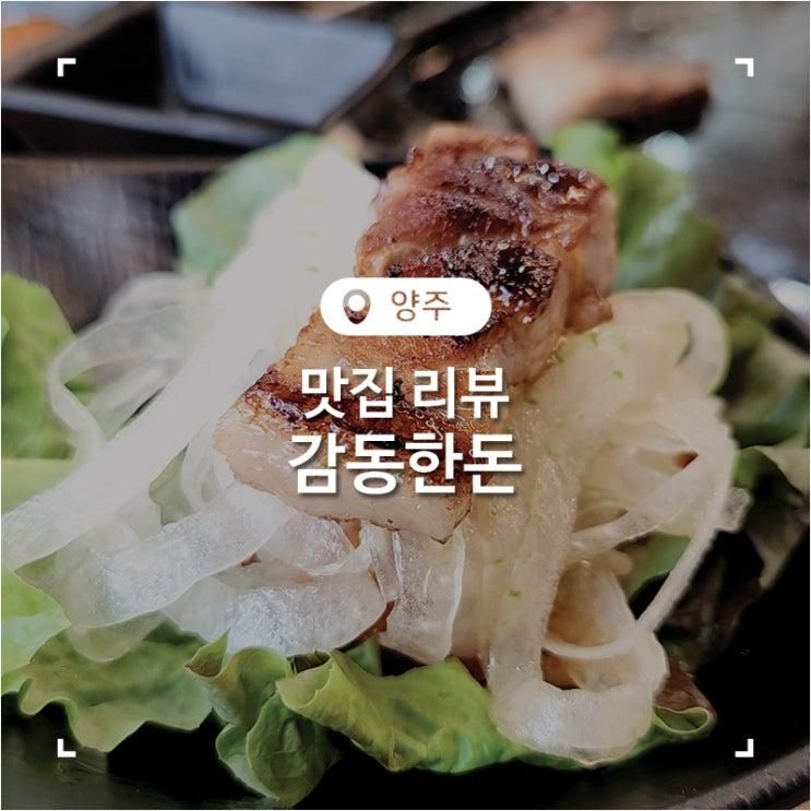 양주 덕정맛집 삼겹살이 두툼했던 정육식당 고기집 감동한돈