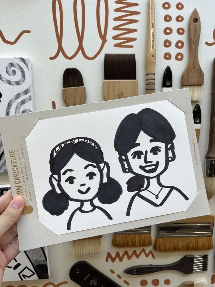 익선동데이트 도토리캐리커쳐 익선점