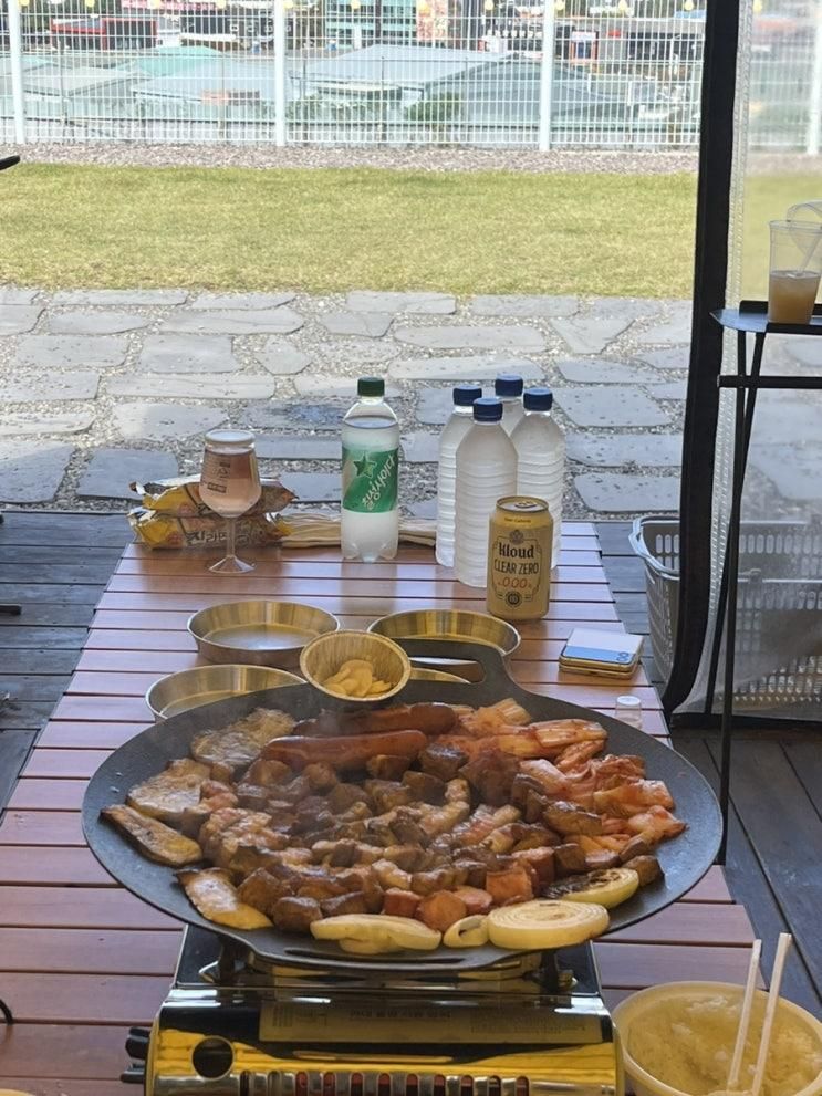 김포 캠핑식당 글램핑 캠프그레잇 아이와가볼만한곳 뷰맛집