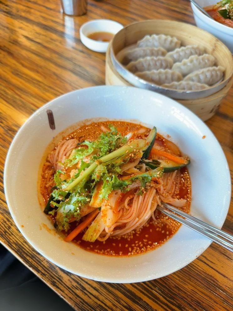 양재국수맛집] 인덕원비빔국수 양재직영점 - 비빔국수+만두