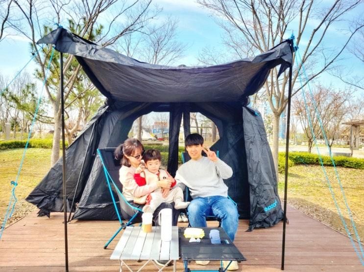 캠핑텐트 아이두젠 캐빈프로 농막텐트 오산 맑음터공원캠핑장...