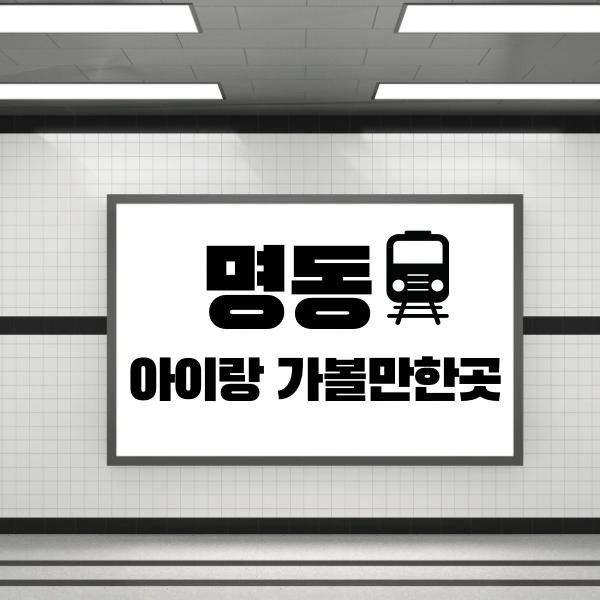 명동 아이랑 갈만한곳 아이랑 명동 즐기기