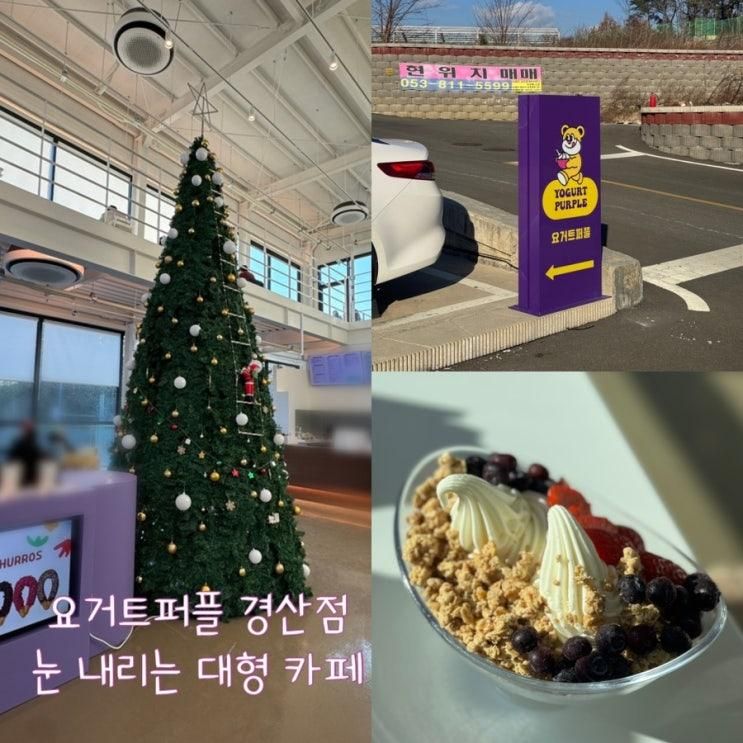 요거트퍼플 경산점 | 눈이 오나봐~ 광고 보고 방문한 요거트아이...
