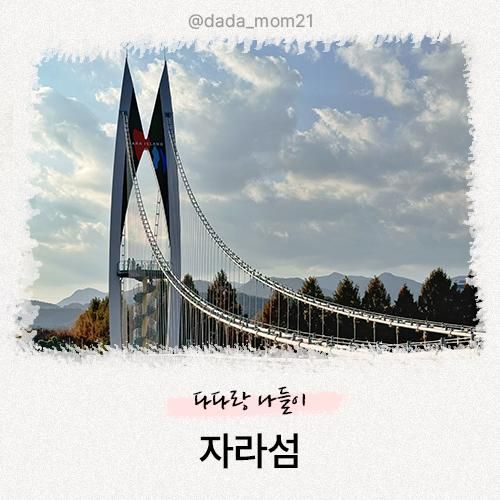 아이와 가평 당일치기 여행 자라섬 나들이 : 출렁다리 가을...