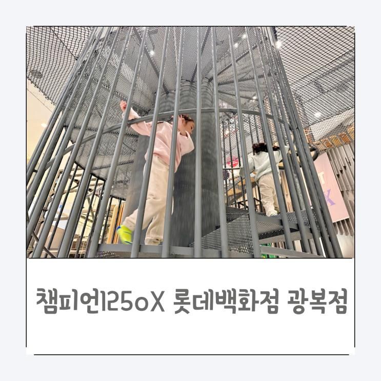 [부산 대형 키즈카페] 챔피언1250X 롯데백화점 광복점 생생후기