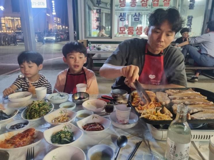 스타렉스 차박 양양 정암 해수욕장 몽돌 해변 동명항