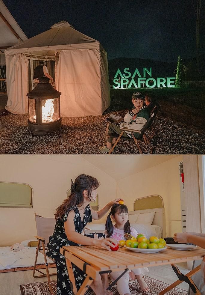아산스파포레 글램핑 아이들과 10월 가을 가족여행