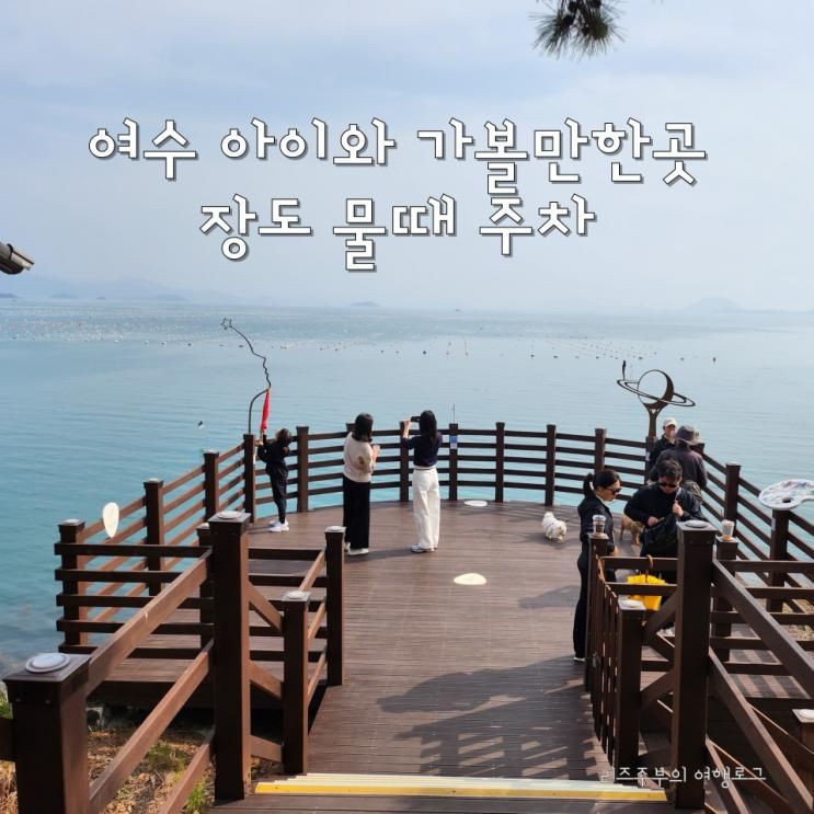 여수 아이와 가볼만한곳 장도 물때 주차