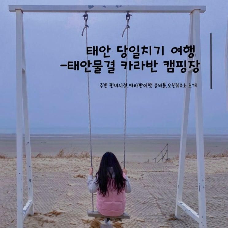 [숙소 추천] 태안캠핑 - 물결 카라반 캠핑장으로  당일치기...