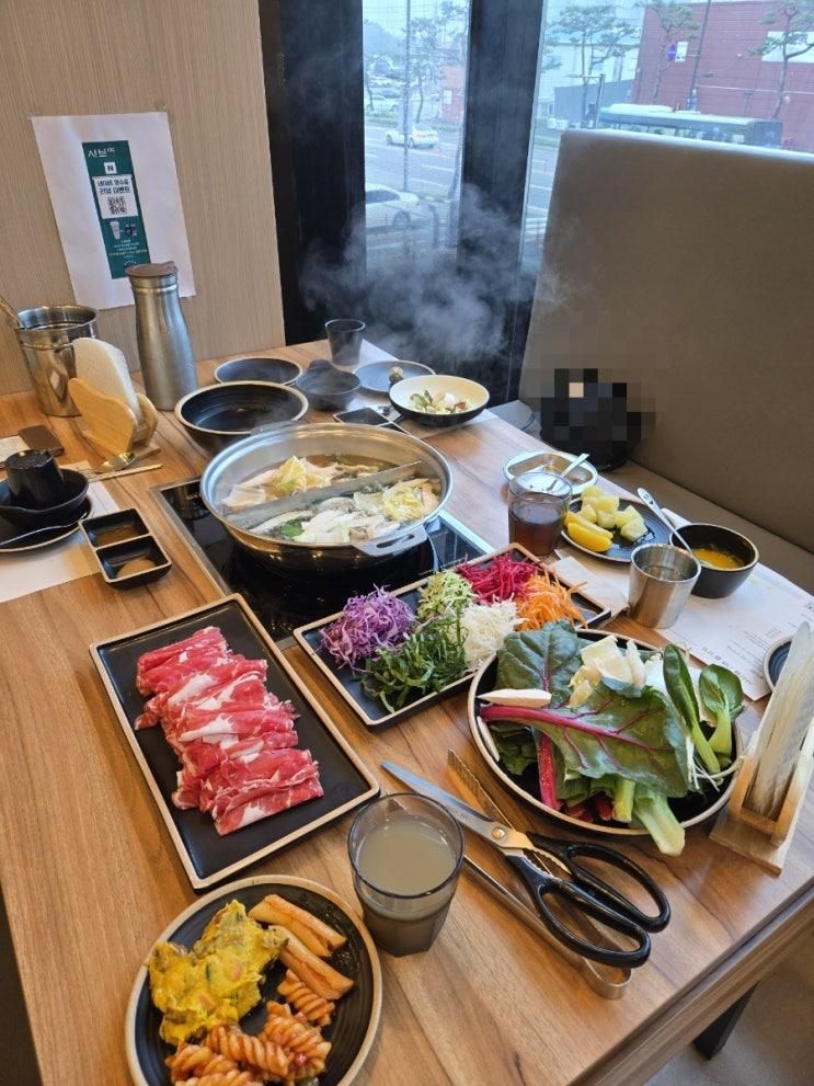 일산 탄현역 맛집 샤브뜰 일산덕이점 아이 온 가족 외식하기...