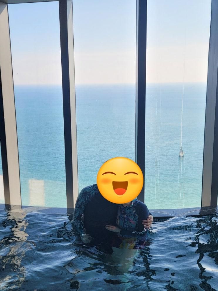 해운대가볼만한곳 빌리브패러그라프 인피니티풀에서의...