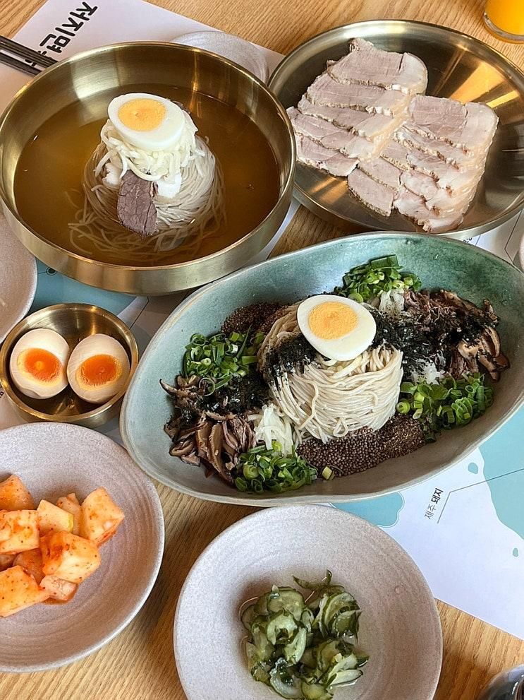신화월드맛집 저지면옥 평냉 잘하는 제주맛집 발견
