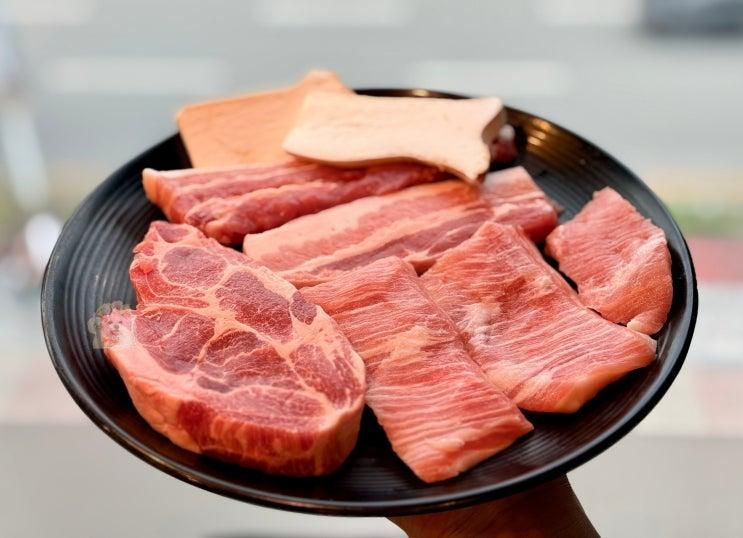 맛집, 고기3인 주문시 물냉면서비스! 한마음정육식당 분평점