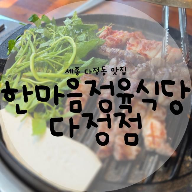세종고기집 ㅣ 다정동맛집 ㅣ 한마음정육식당 다정점