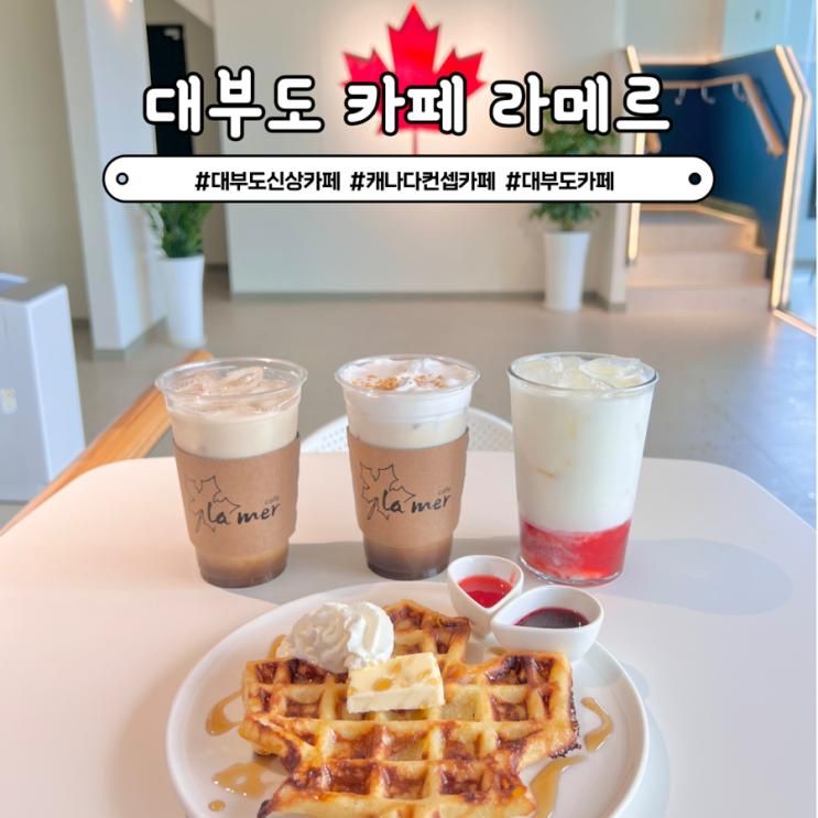 안산 대부도 신상카페 라메르 캐나다 컨셉 대형 정원카페
