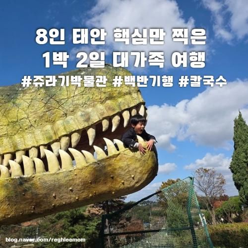 태안 1박 2일 대가족 여행 추천 코스 |대성식관·꽃지해수욕장·쥬라기박물관 후기