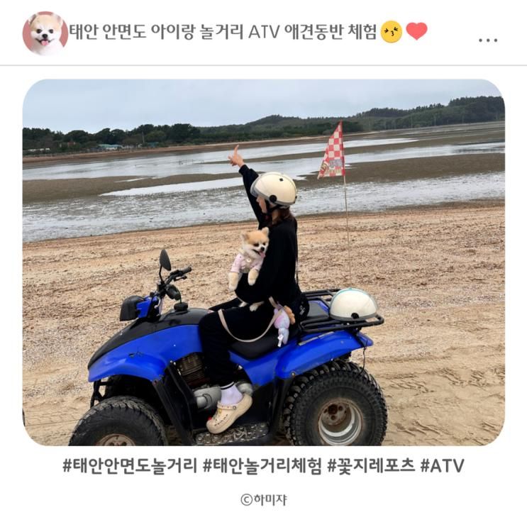 태안 안면도 놀거리 꽃지레포츠 애견동반 ATV 체험