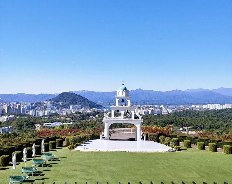 유럽 감성 뷰 맛집! 춘천 산토리니 카페에서 힐링하고 왔어요