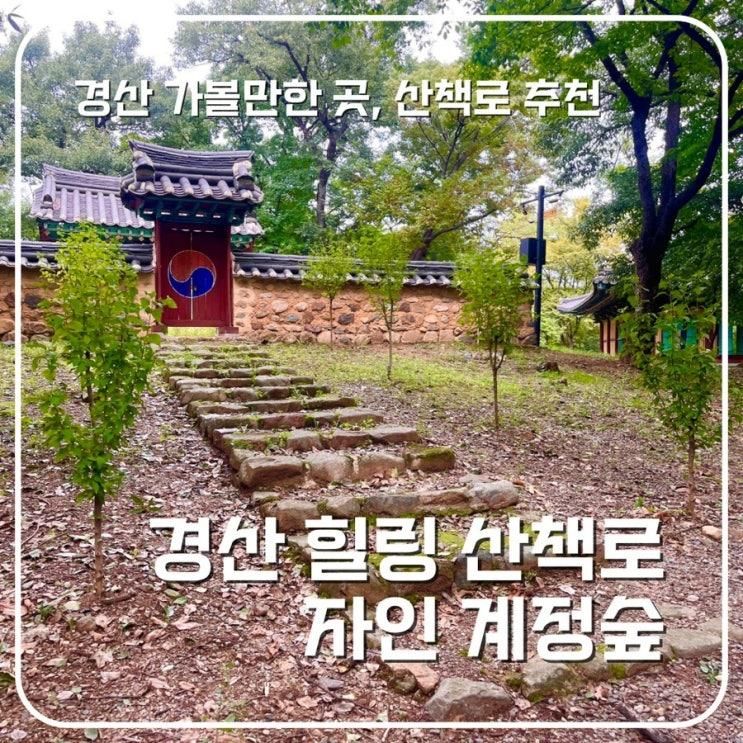 경산 자인 힐링 산책로 공원, 계정숲 추천