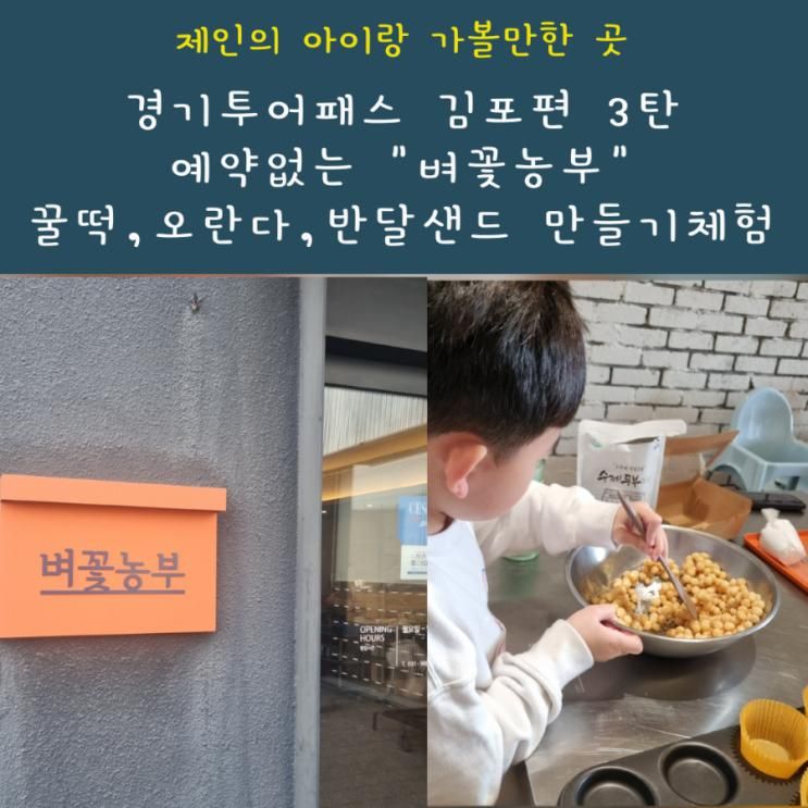 경기투어패스 김포편 벼꽃농부 농촌 만들기체험