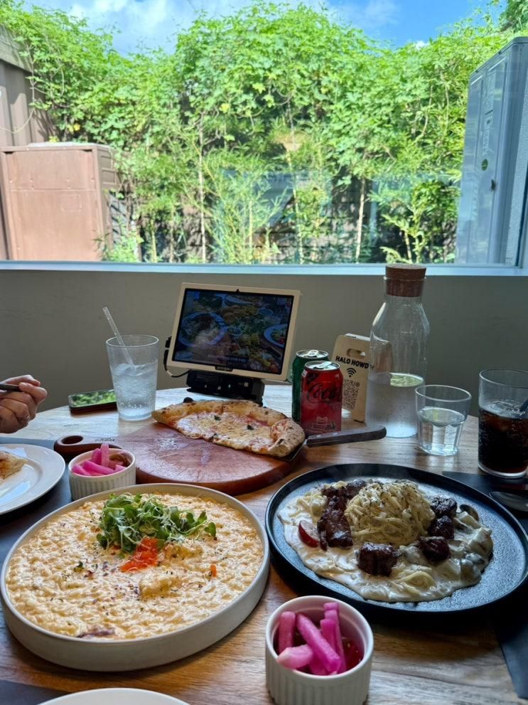 [평택 브런치 맛집] 친구들과 다녀온 '할로하우디 평택' 스테이크 크림 파스타 완전 강추!