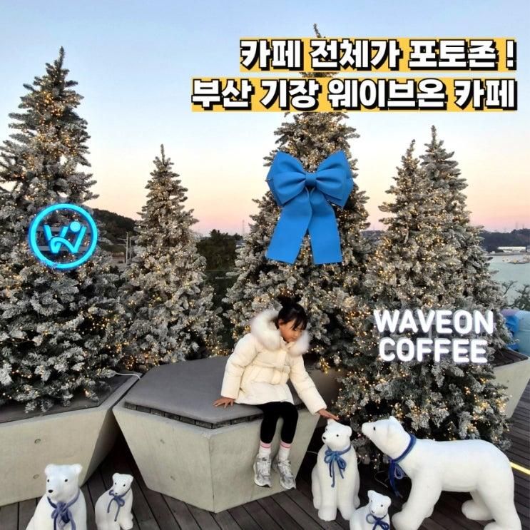 부산 기장 아이랑 카페 기장 웨이브온카페(WAVEON)_오션뷰 포토존/겨울 크리스마스 장식