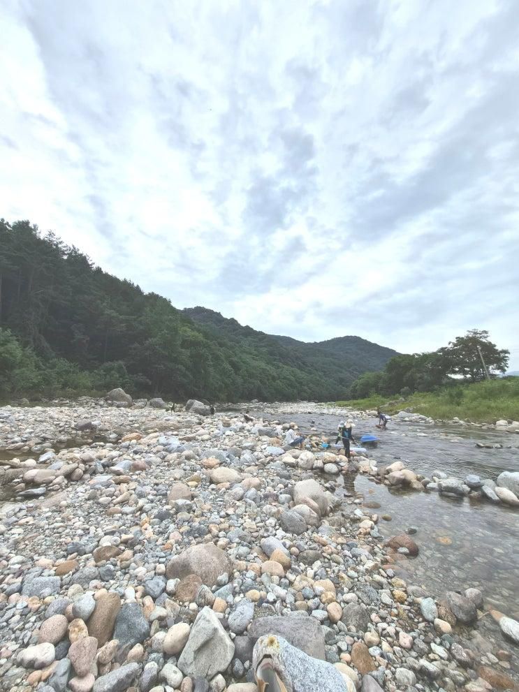 강원도 인제 백담계곡 주차장,낚시캠핑