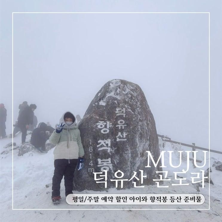 무주 덕유산 곤도라 평일/주말 예약 할인꿀팁 아이와 향적봉 등산 준비물