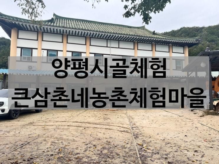 양평시골체험 큰삼촌농촌체험마을에서 아이들과 하루종일 신나게!
