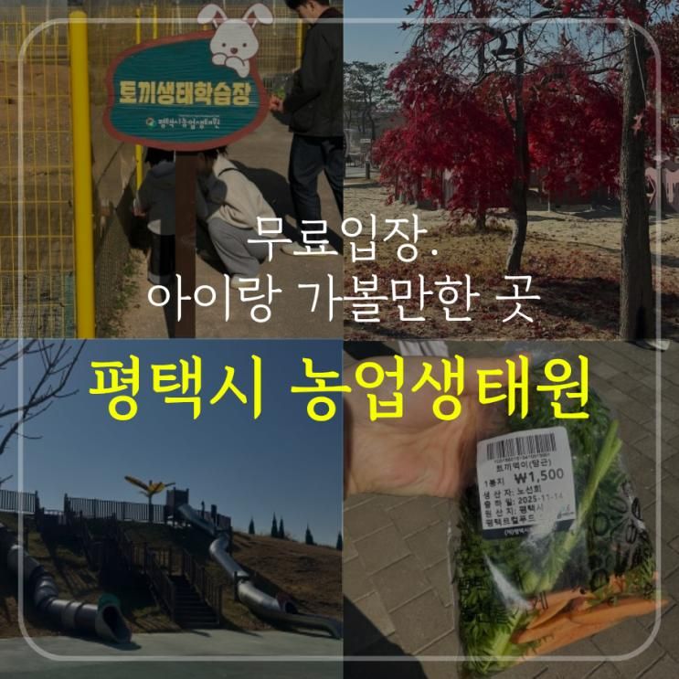 아이랑 가볼 만한 곳 - 평택시농업생태원 무료 자연 속 힐링