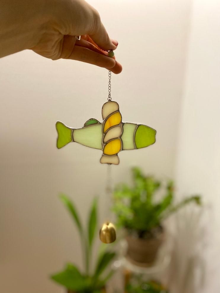 [성남 공방] 스테인드 글라스로 나만의 액막이🐟 만들기! "미쁘유리공방" 원데이클래스 후기🩵