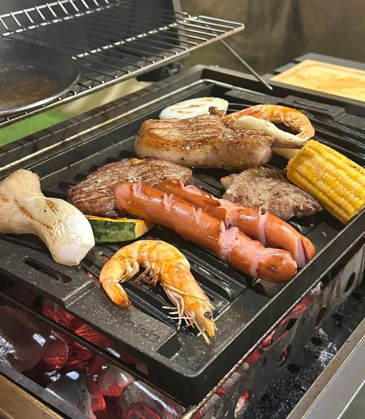양주 맛집 캠핑 분위기를 느낄 수 있는 고기 맛집, 강경숯불바베큐 양주점