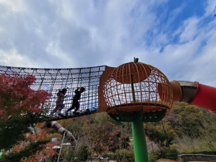 창원팔용동놀이터 팔룡공원밤골여울마당에서 도토리 줍기!!