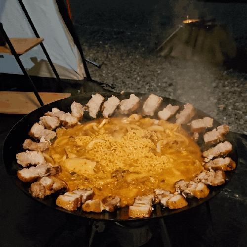[ 캠핑 ] 용인 휴캠핑장에서 인생 캠핑 요리 추천! _크리스피 삼겹살 🥩