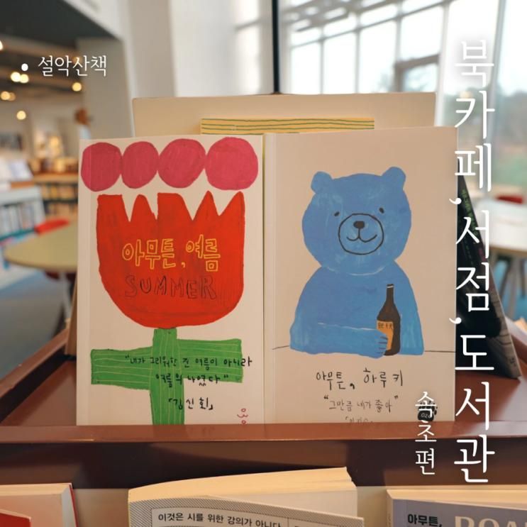 속초 북카페 서점 도서관 설악산책 산&책
