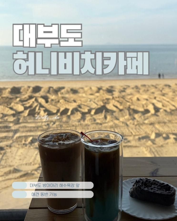 대부도 허니비치 카페 방아머리해수욕장 애견동반 오션뷰