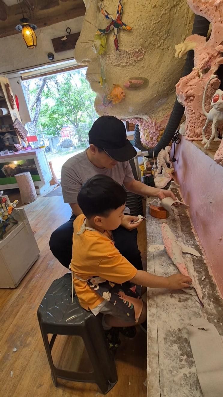 [25.06.03] 속초 테라크랩팜에서 점토로 상어도 만들고 파충류를 만져보고 먹이 체험도 했어요~♡