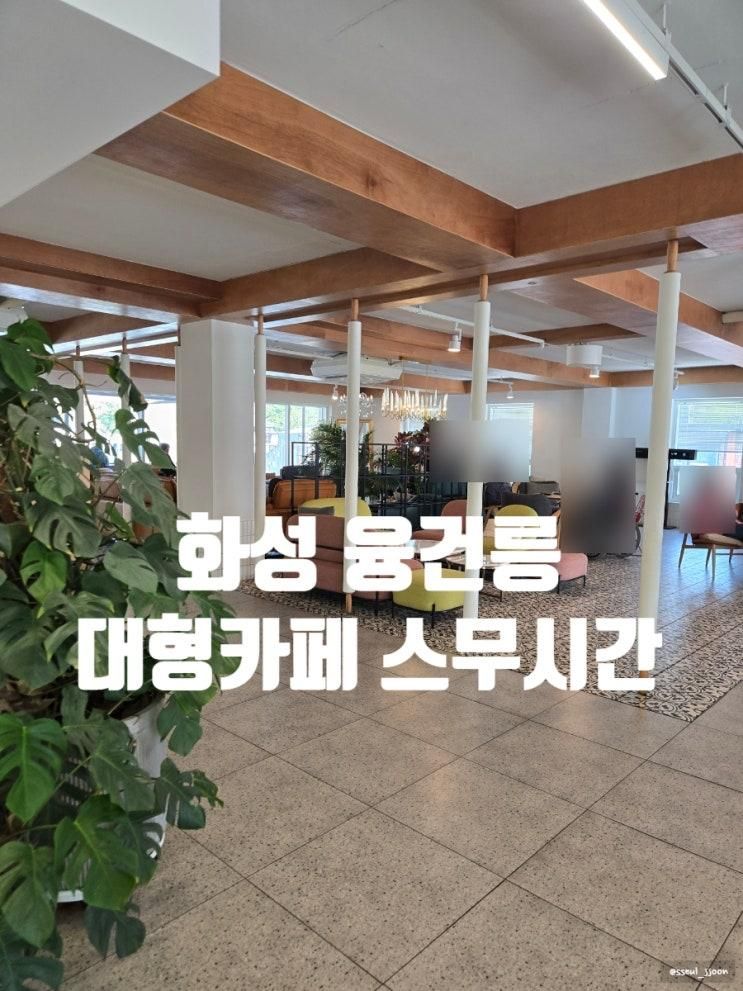 화성 융건릉 대형카페 추천 스무시간 루프탑 있는 카페 아이랑...