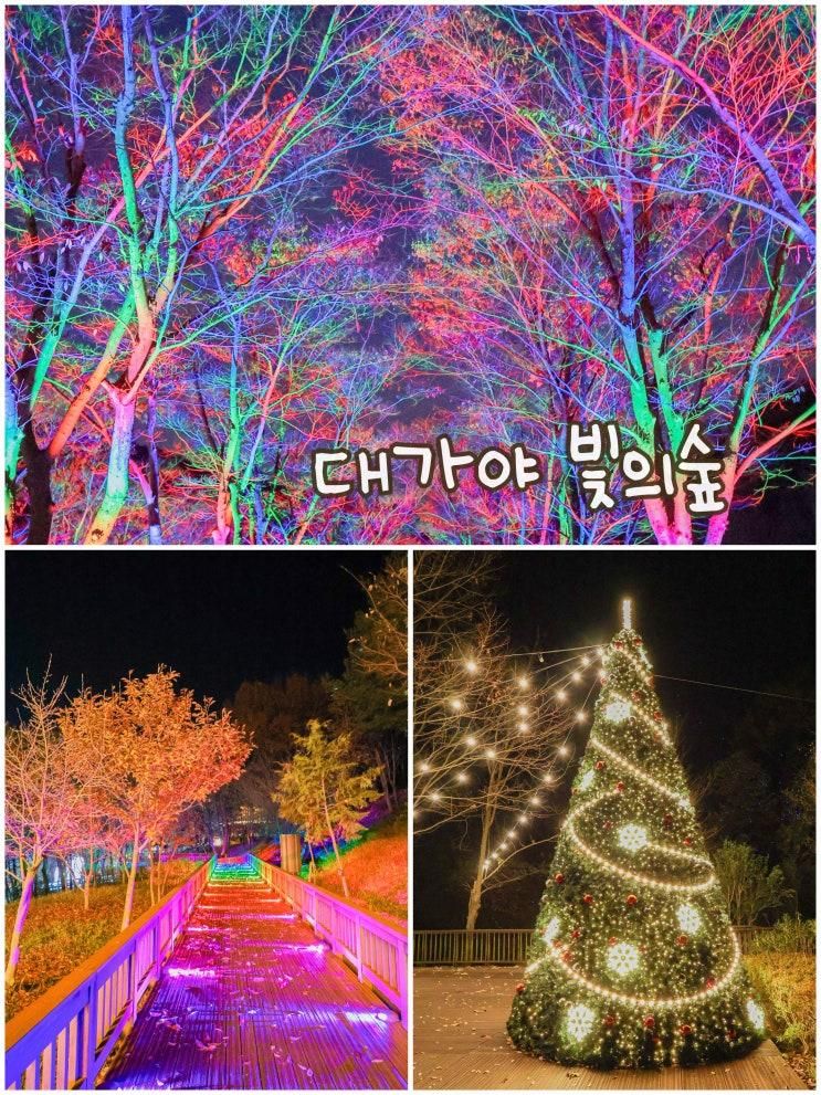 고령 가볼만한곳 대가야수목원 야간 무료입장 눈내리는 빛의숲