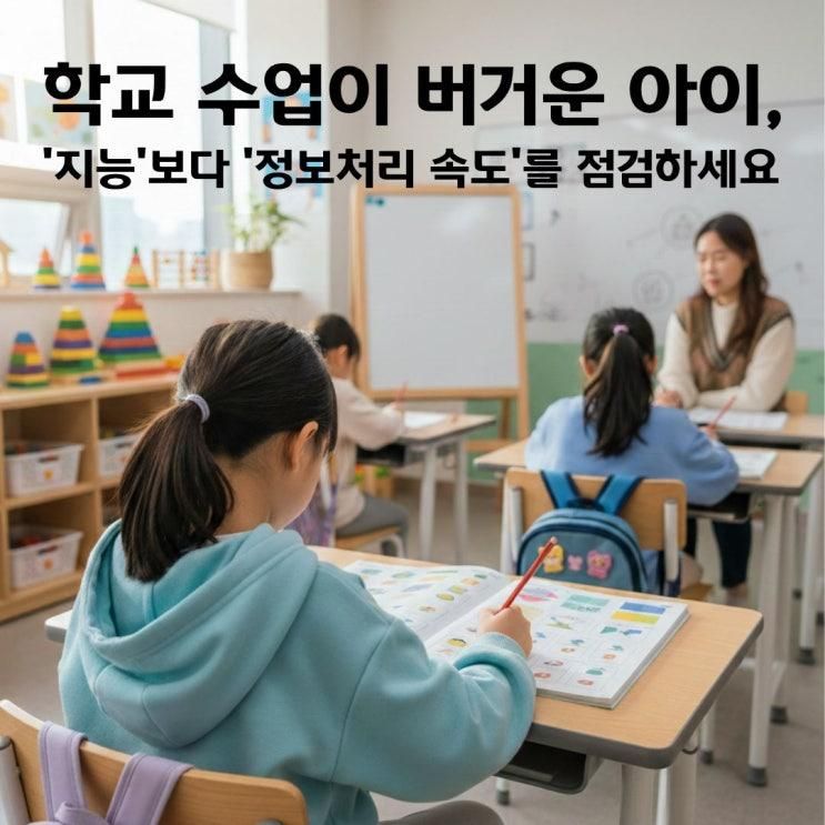 잠실 학령기 인지수업, 수업이 버거운 아이, 지능보다 '정보처리... 