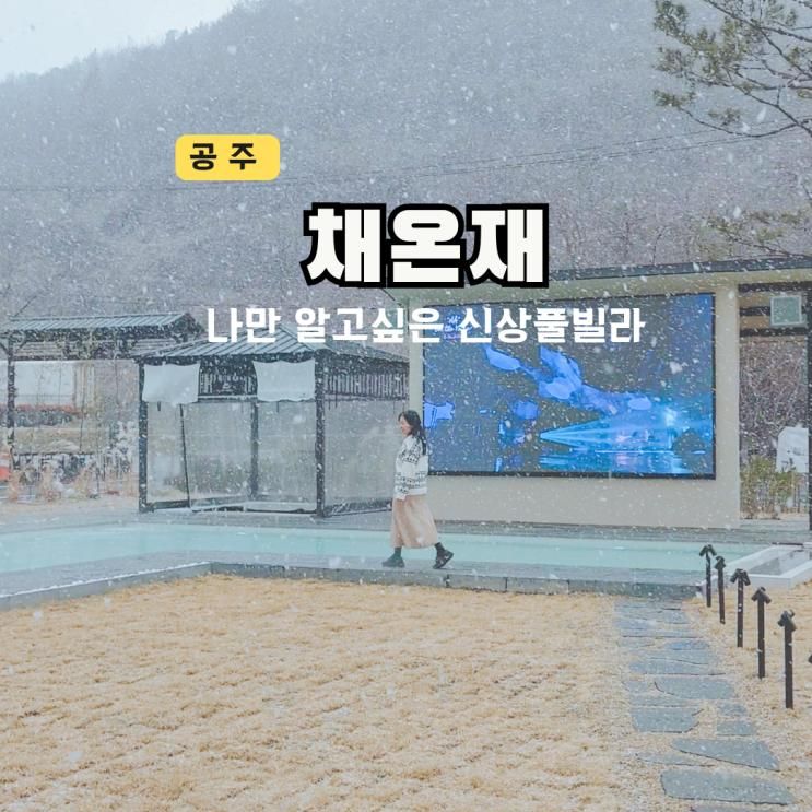 공주 여행 숙소 야외 온수 풀빌라 펜션 새로생긴 채온재