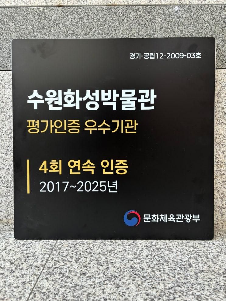 수원화성박물관, 문체부 주관 ‘2025 공립박물관 평가 인증’... 