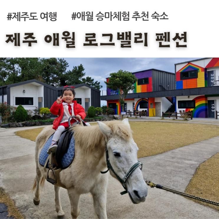 제주 애월 로그밸리 펜션, 매일 아침 승마 체험 (제주도 아이랑... 
