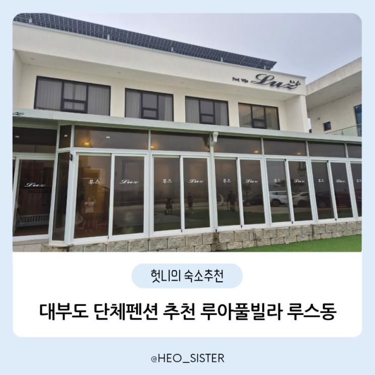 내 돈 내산 대부도 단체 독채펜션 루아풀빌라 루스동 후기