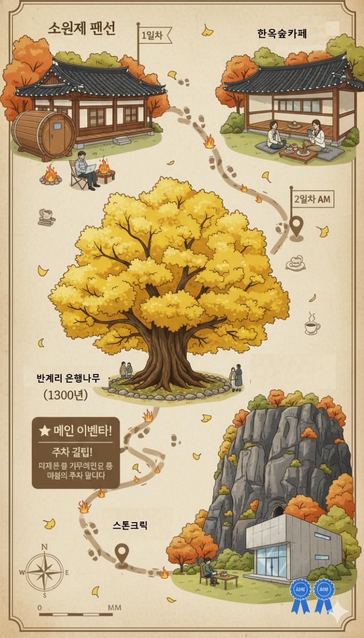 [원주 1박 2일 여행 코스]... 불멍) → 한옥숲카페 → 반계리... 